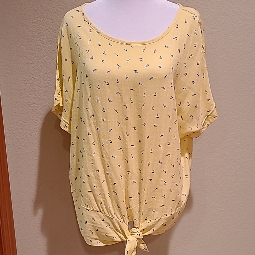 WOMAN'S BUFFALO DAVID BITTON YELLOW TOP SIZE L
